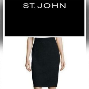 Vintage St John Knit Skirt Black Size 4